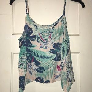 Hawaiian floral tank. BOGO FREE